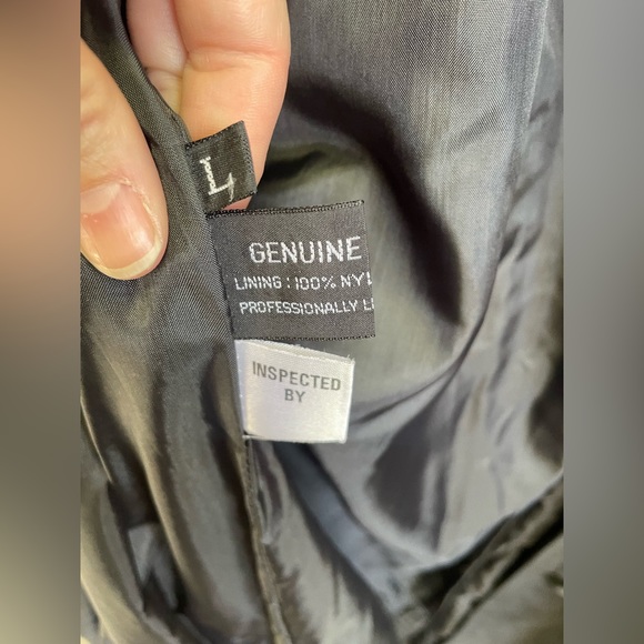 🖤Vintage Great USED Condition L Genuine Leather Winlit Trench Coat - Picture 3 of 7